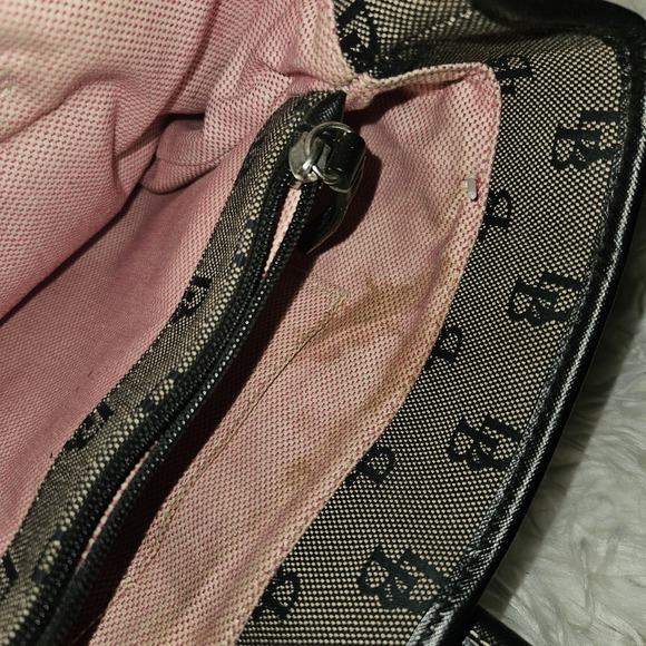 Dooney & Bourke Dark Brown Signature Jacquard Leather Shoulder Bag - Picture 5 of 5